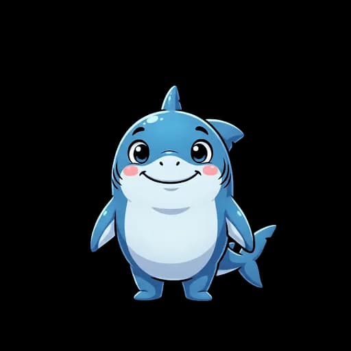 Sharky, the LoanShark mascot, looking idle