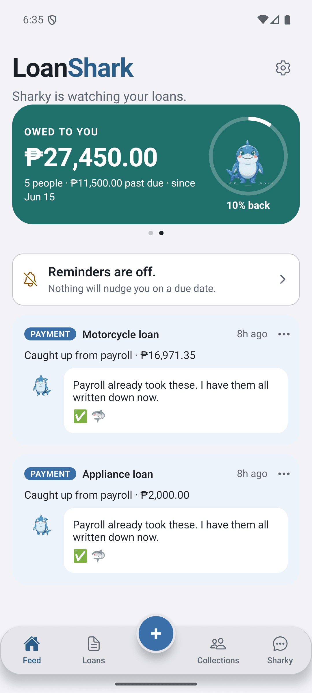 The LoanShark feed